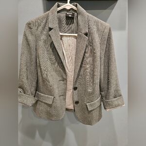 BDG Charcoal Blazer with Plaid Lining